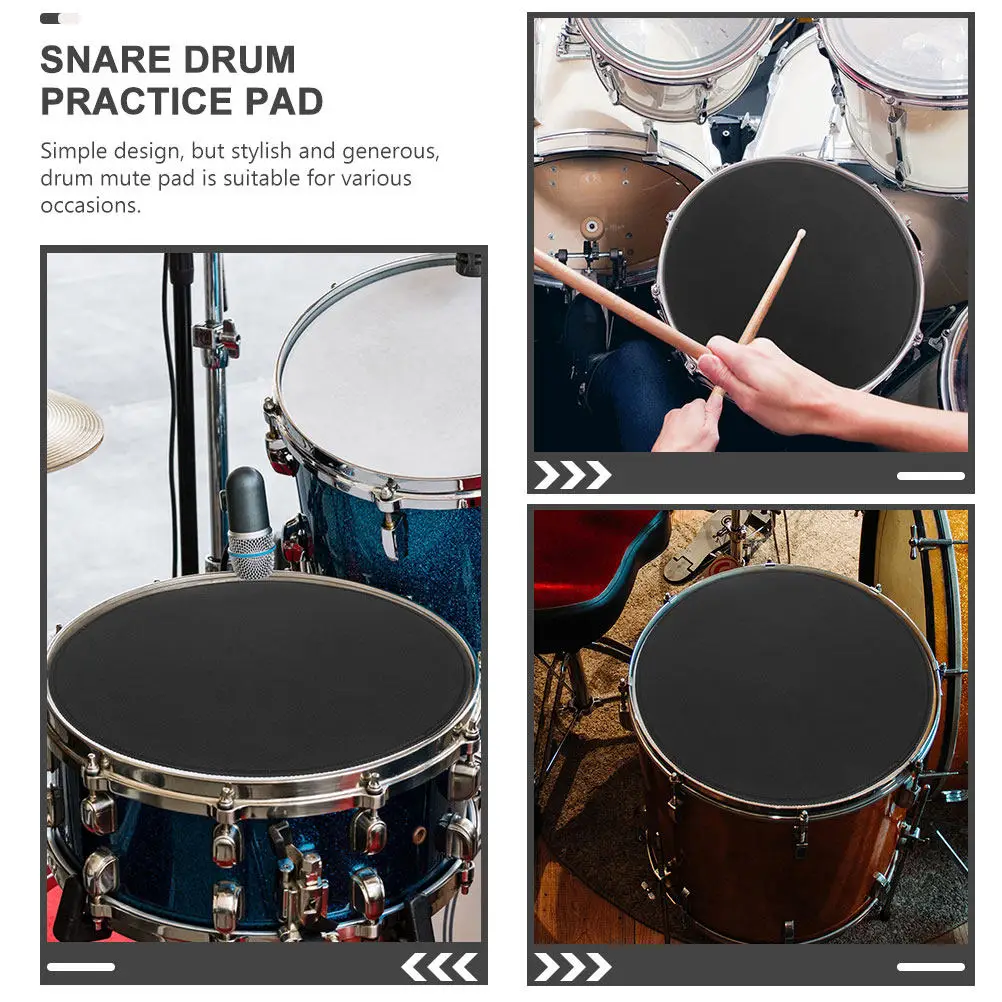 Drum Mute Pad Versatile Compatibility Cloth Rubber Build Strong Durability Quiet Drum Practice Pad for Snare Tenor Drums