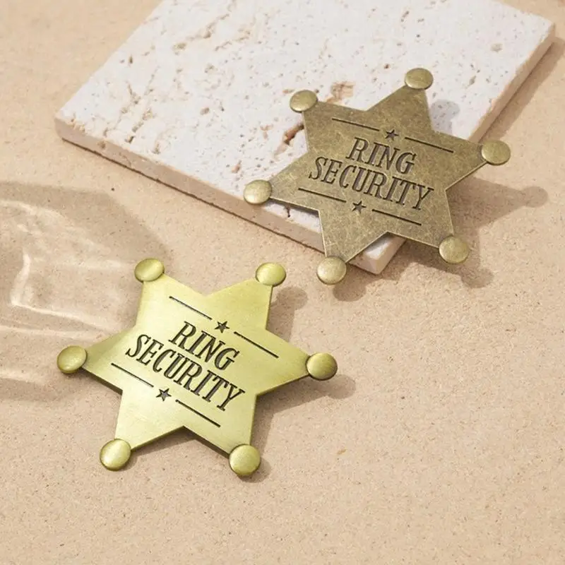 652F Pierścienie Odznaka bezpieczeństwa metalowe Pierścienie Nosiciel Prezent Wesele Pierzydź