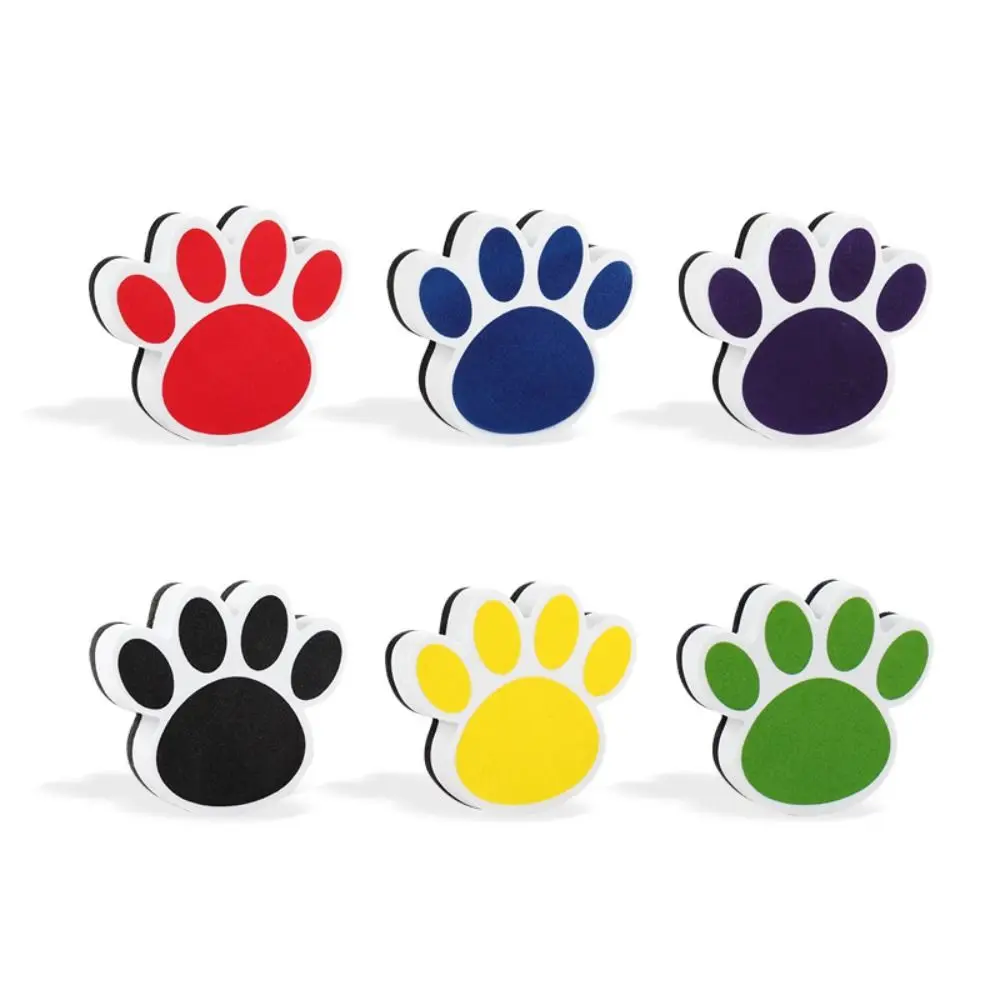 Cat's Paw Shape Felt Cloth Adsorbable Office Accessories Magnetic Whiteboard Erasers White Board Cleaner School Office Supplies