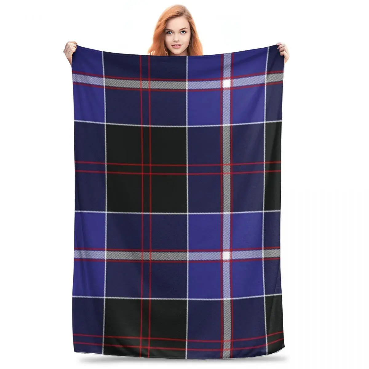 Clan Dunlop Tartan Blanket Fleece Multi-function Throw Blankets Sofa Throw Blanket For Home Bedroom Outdoor Throws Bedspread