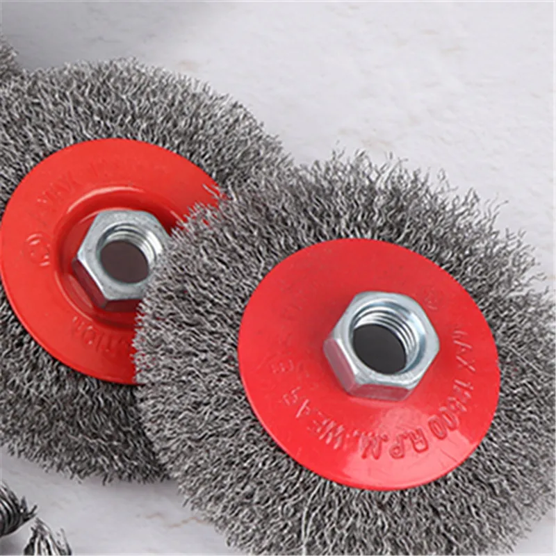 

75/100mm M14 Rotary Tool Steel Wire Cup Brush for Effective Paint Removal, Twisted Steel Wheel Abrasive for Angle Grinder Debu