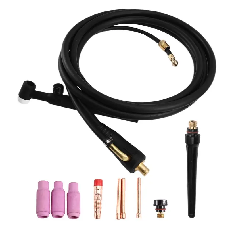 

Сварочная горелка TIG ABKU-WP17V, 4 м, с коннектором 10-25 мм², функция Lift, для пайки и сварки