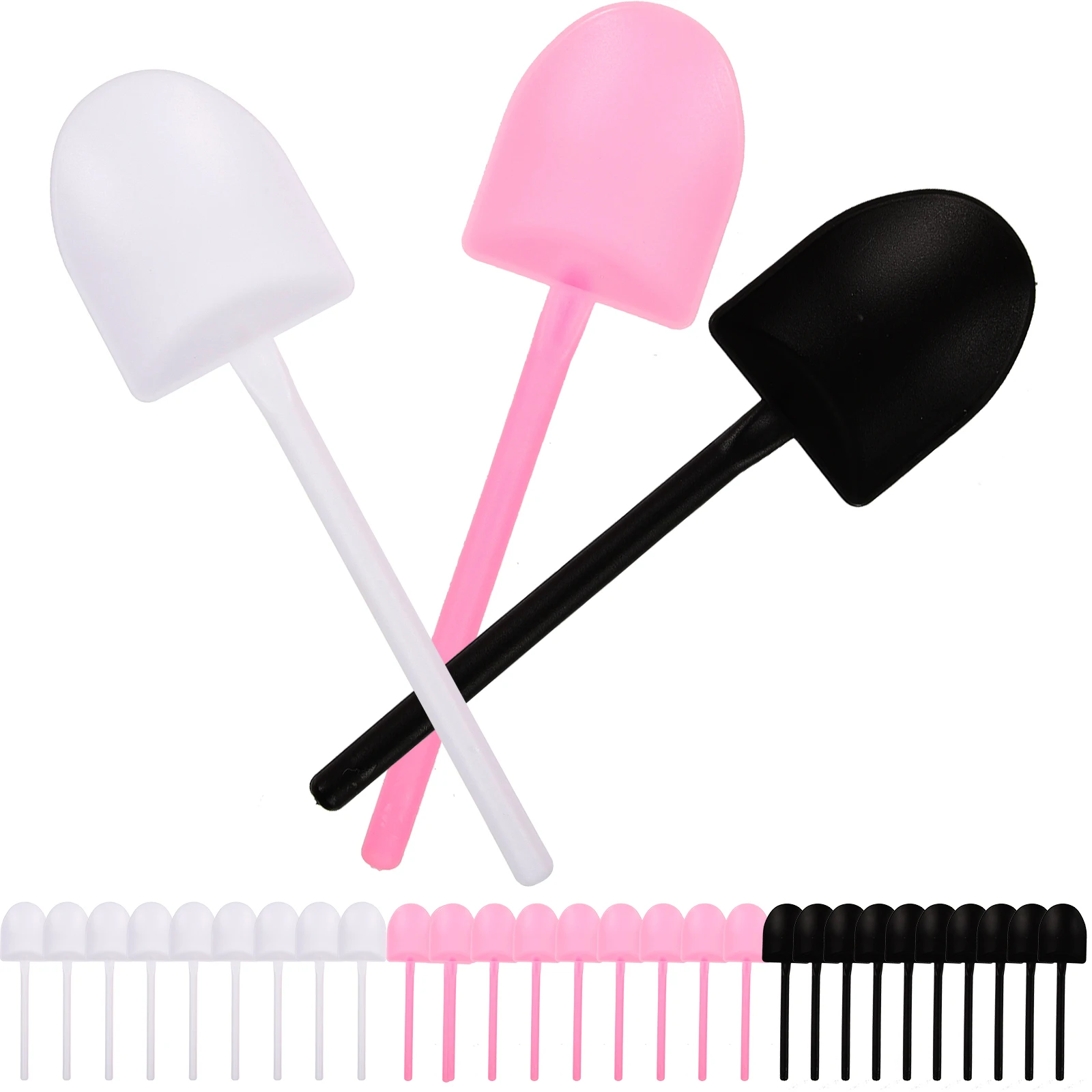 

30 Pcs Miniature Shovel Bonsai Decorative Scoop Garden Tools Set Cactus Flowers Pot nament Yard scape Plastic Toy Shovels