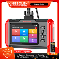 KINGBOLEN S500 4 Systems Car Diagnostic Tool Lifetime Free Update 4 Resets Oil Brake SAS ETS OBD2 Scanner ABS SRS ECM TCM