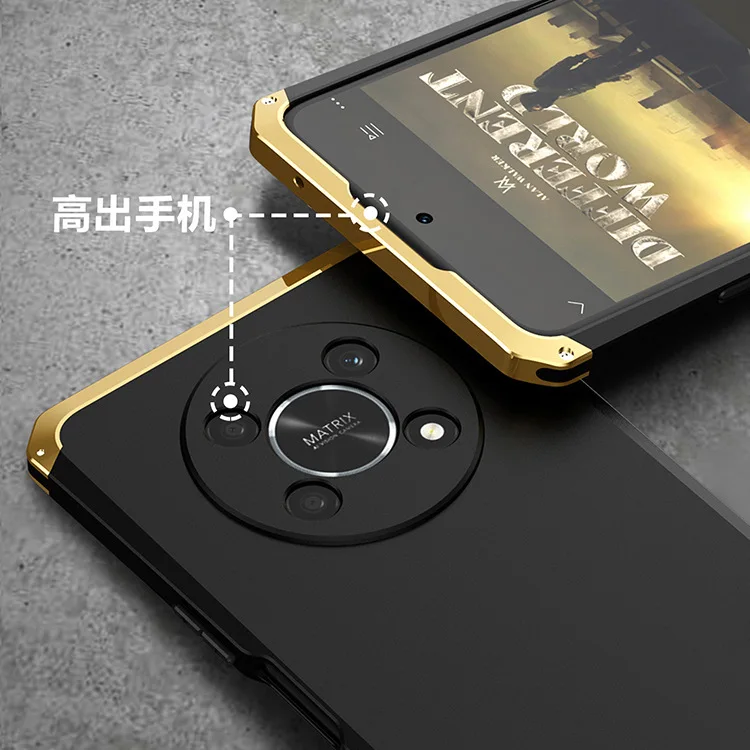 Luxury Shockproof Element Metal Case For Honor X30 X20 X10 Hin Hard Aluminium Alloy Hybrid Plastic Back Cover Cases