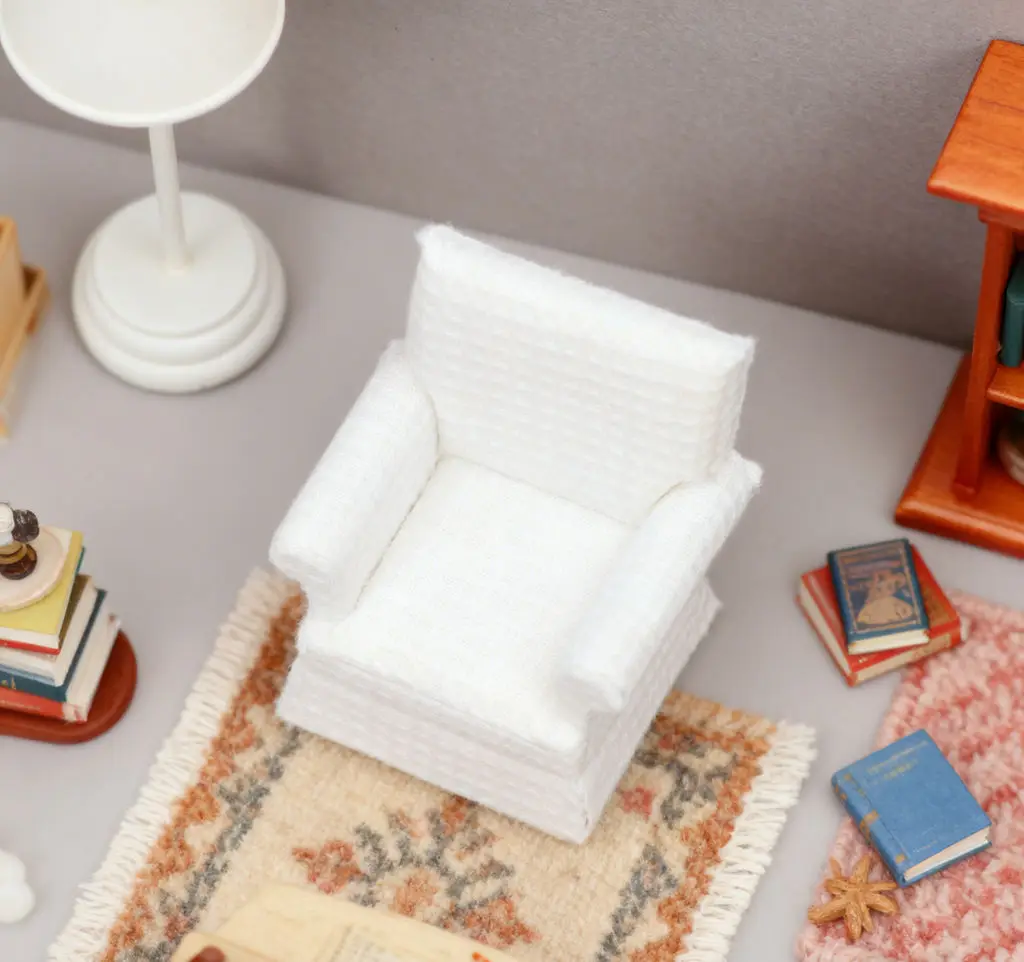 2pcs2025 caliente 1:12 casa de muñecas sofá blanco minimalista-Mini muebles de tela para decoración de habitación Micro de estilo moderno