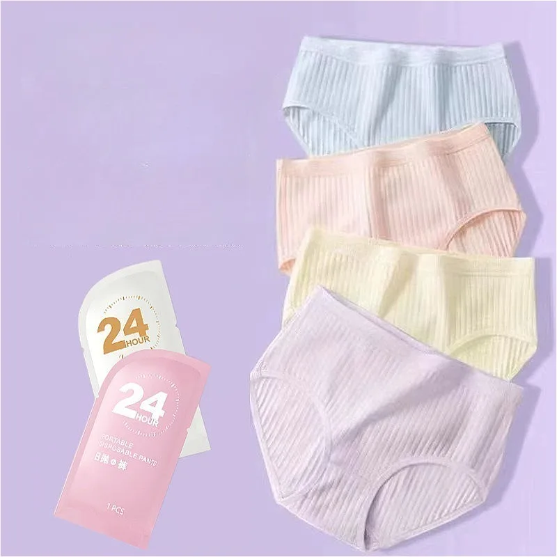 

Women One-off Underwear Briefs Wash-free Female Sterile Panties Breathable Comfortable Travel Business Portable Underpants