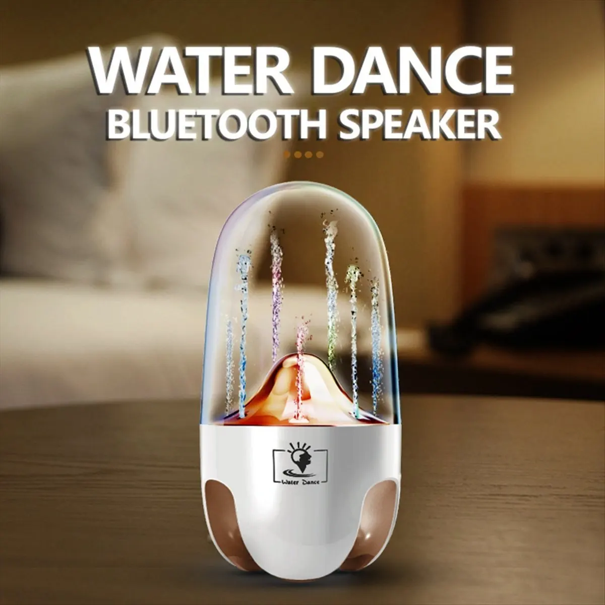 VVVBB Portable Wireless Water Dance Bluetooth Speaker Stereo Game Sound Box Audio Speaker Music Fountain Loudspeaker Black