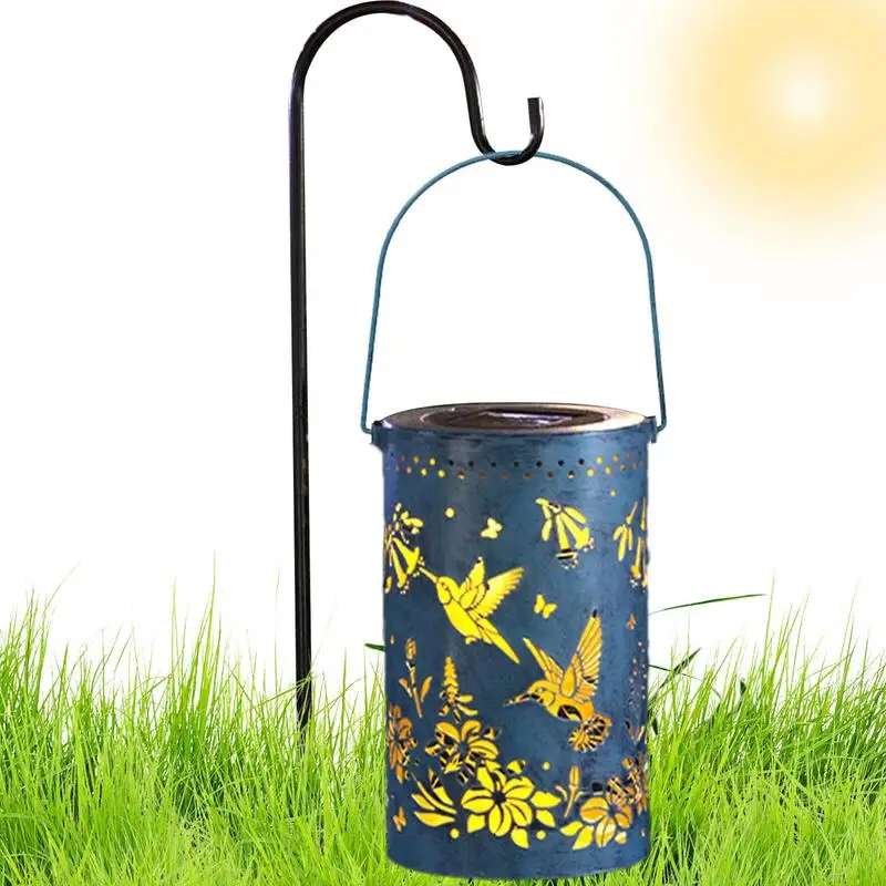 

Solar Decorative Lamp Metal Solar Hummingbird Lantern Outdoor Metal Lantern With Projector Lights Solar Decorative Lamp With War