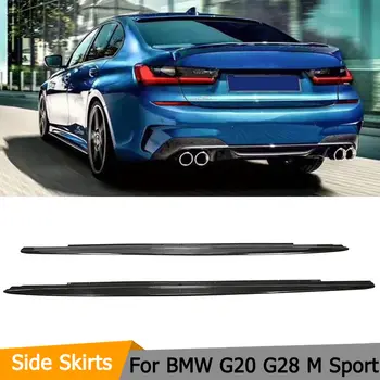 適用於BMW3系列G20 G28 M運動版2019 2020款的汽車側裙車身套件,包括車門側裙延伸唇,ABS碳纖維外觀,亮黑色 10 最佳銷售 BMWG20側裙 - №10