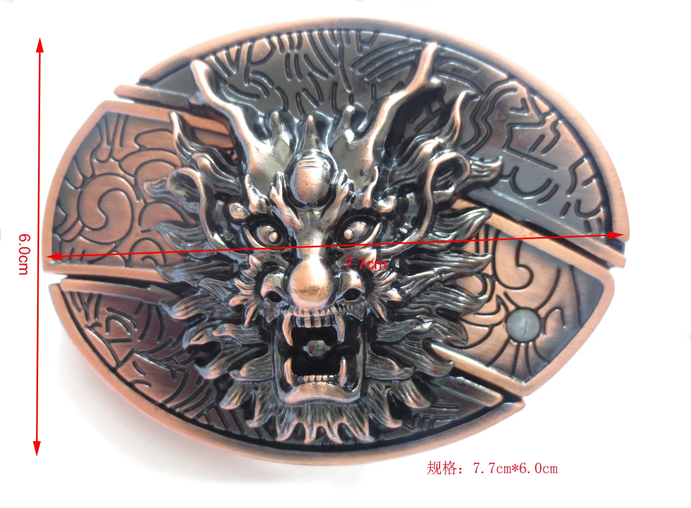 Fashion Classic dragon head decor Men Knife Buckle