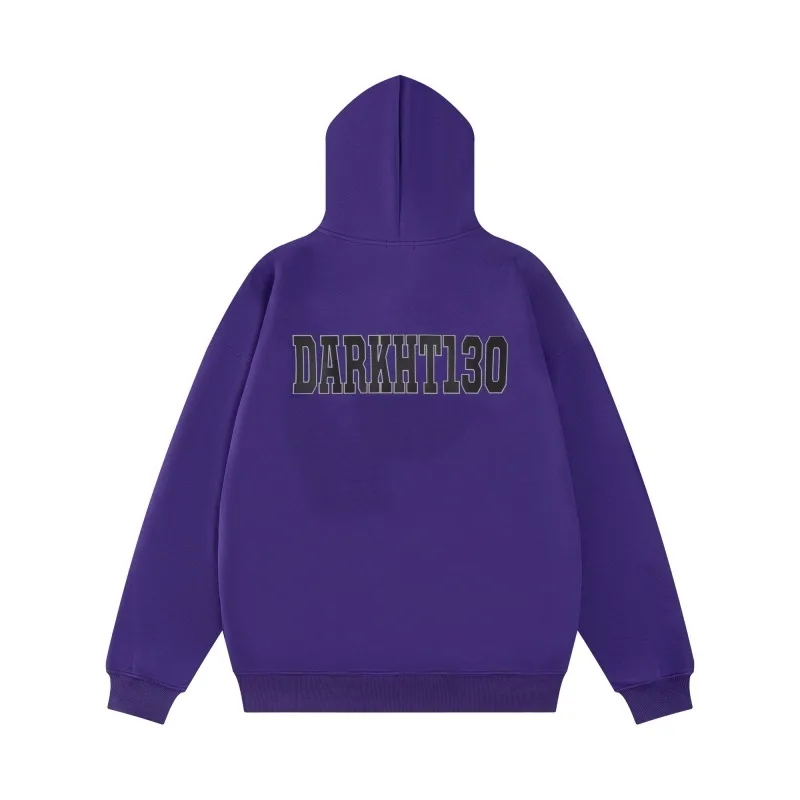 

Letter Print Hooded Sweatshirts Mens Front Pocket Autumn Streetwear Retro Drop Shoulder Long Sleeve Loose Hoodies Man