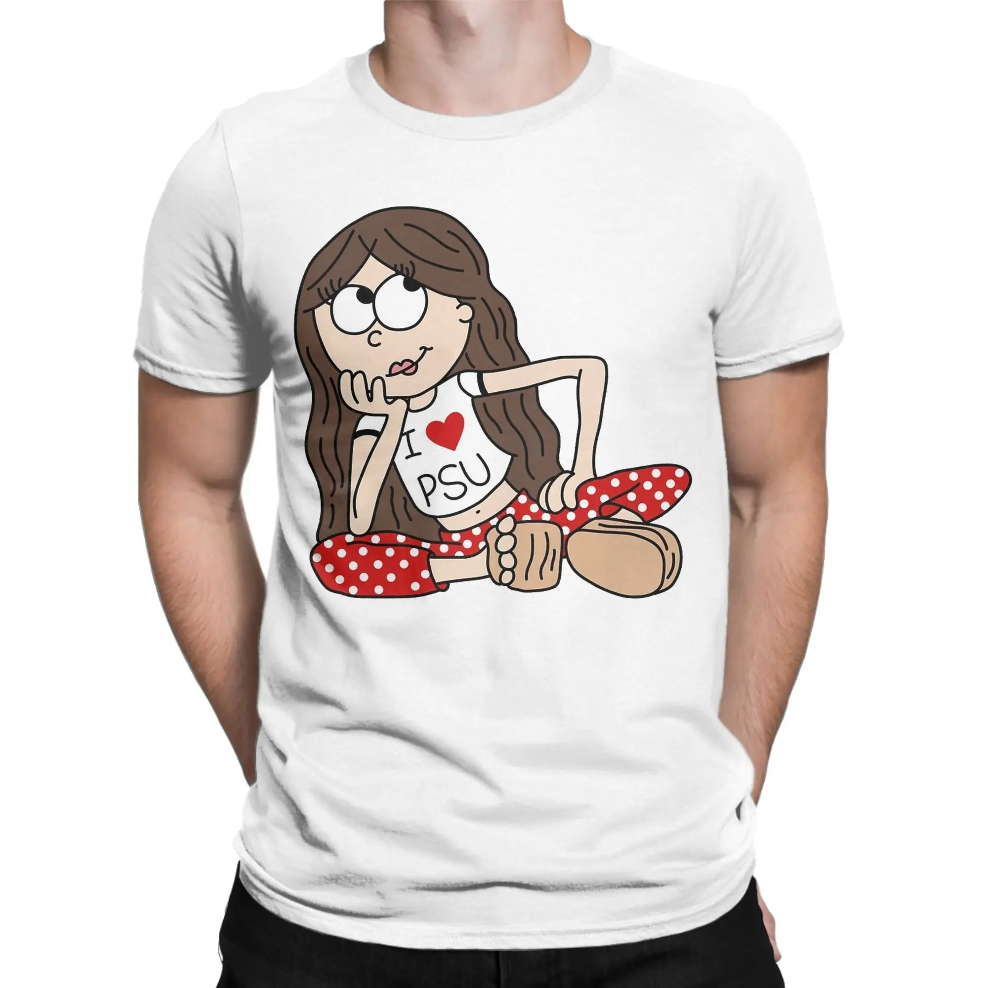 Vintage PSU Lizzie McGuire T-Shirt for Men O Neck Cotton T Shirts  Short Sleeve Tees Summer Clothing