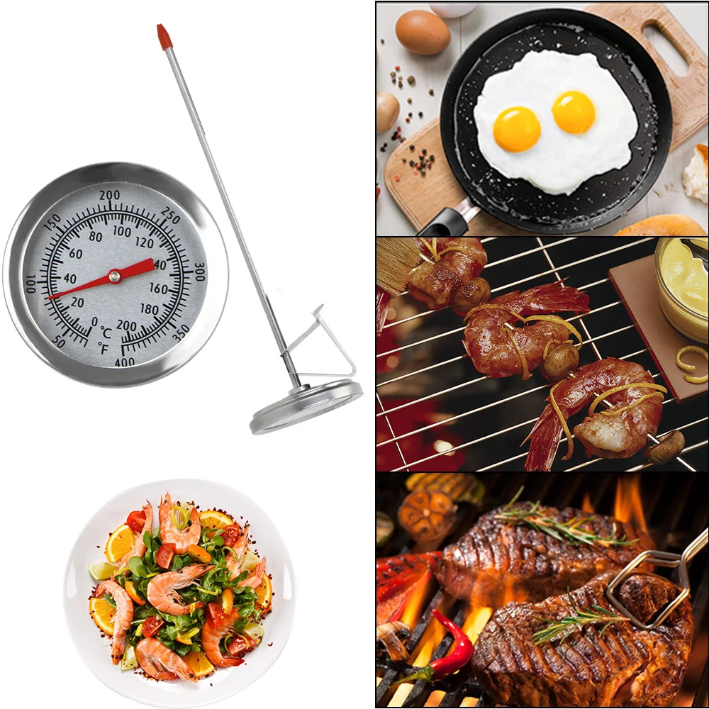 Cooking Temperature Meter Milk Coffee Food Meat Gauge Kitchen Tools Probe Thermometer 0~200℃ Stainless Steel