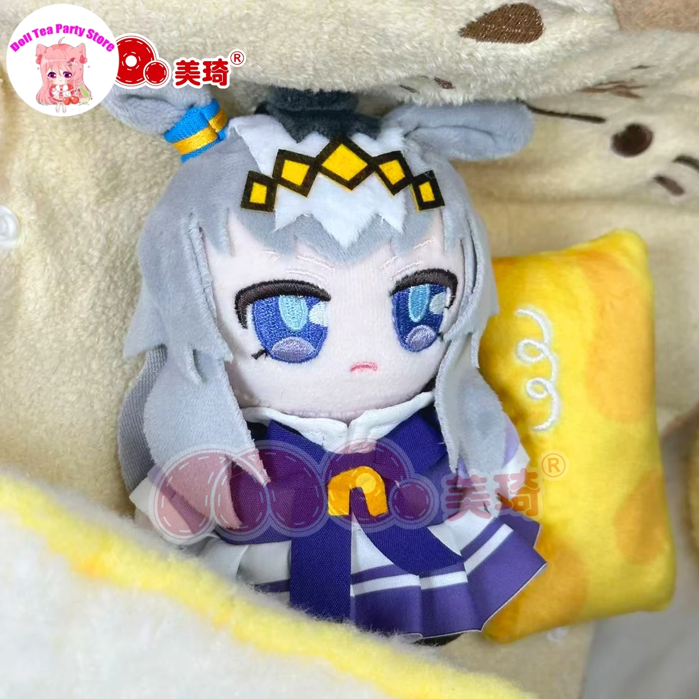 Anime Umamusume: Pretty Derby Oguri Cap Doujin Baumwollpuppe Entzückender 15 cm Rucksack-Anhänger Geschenk Schlüsselanhänger Plüschtiere Plüschtiere