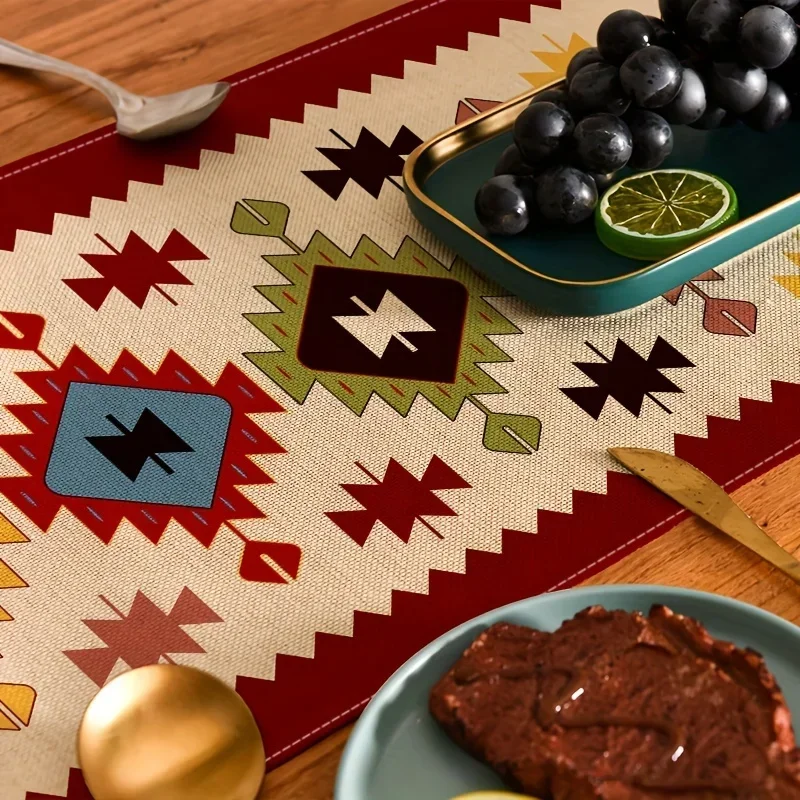 Bohemian Chic Linen Table Runners Dining Room Decor Durable Home Dining Table Runners Holiday Party Supplies Decorations Runner