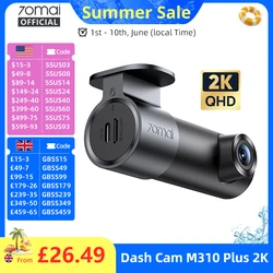 70mai Dash Cam M310 Plus 2K English Voice Control 1440P WDR Night Vision 24H Parking Surveillance 70mai M310 2K Car DVR Wi-Fi 6