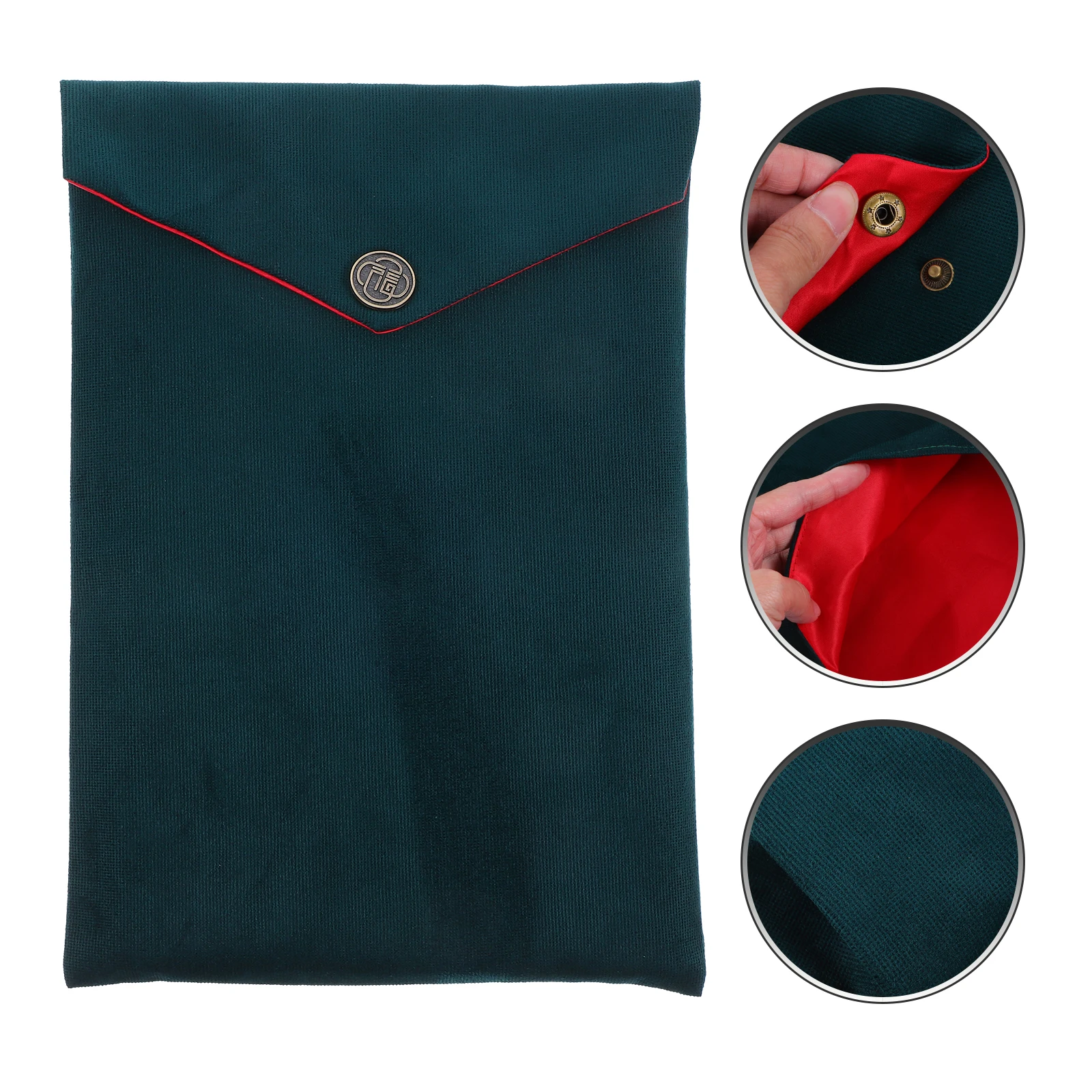 Temple Scriptures Storage Bag Protective Pouch For Bible Quran Book Chinese Style Jewelry Sundries Holder Soft Large