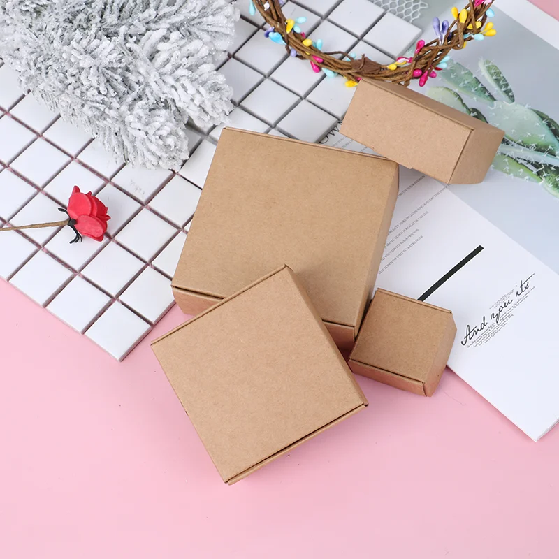 Coffrets cadeaux d'avion en papier Kraft marron, 10 pièces, boîte d'emballage de savon vierge fait à la main