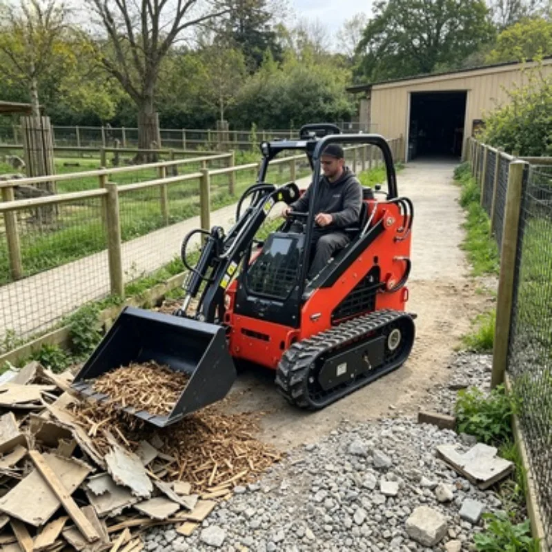 Free Shipping JIAHE 1780kg Mini Skid Steer Loader 0.14m Bucket Capacity Diesel Engine Hydraulic Garden Skid Steer Loader