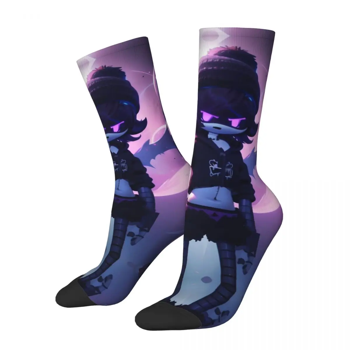 Fashion Murder Drones Game Basketball Socks Uzi Doorman Horror Polyester Long Socks for Unisex Breathable