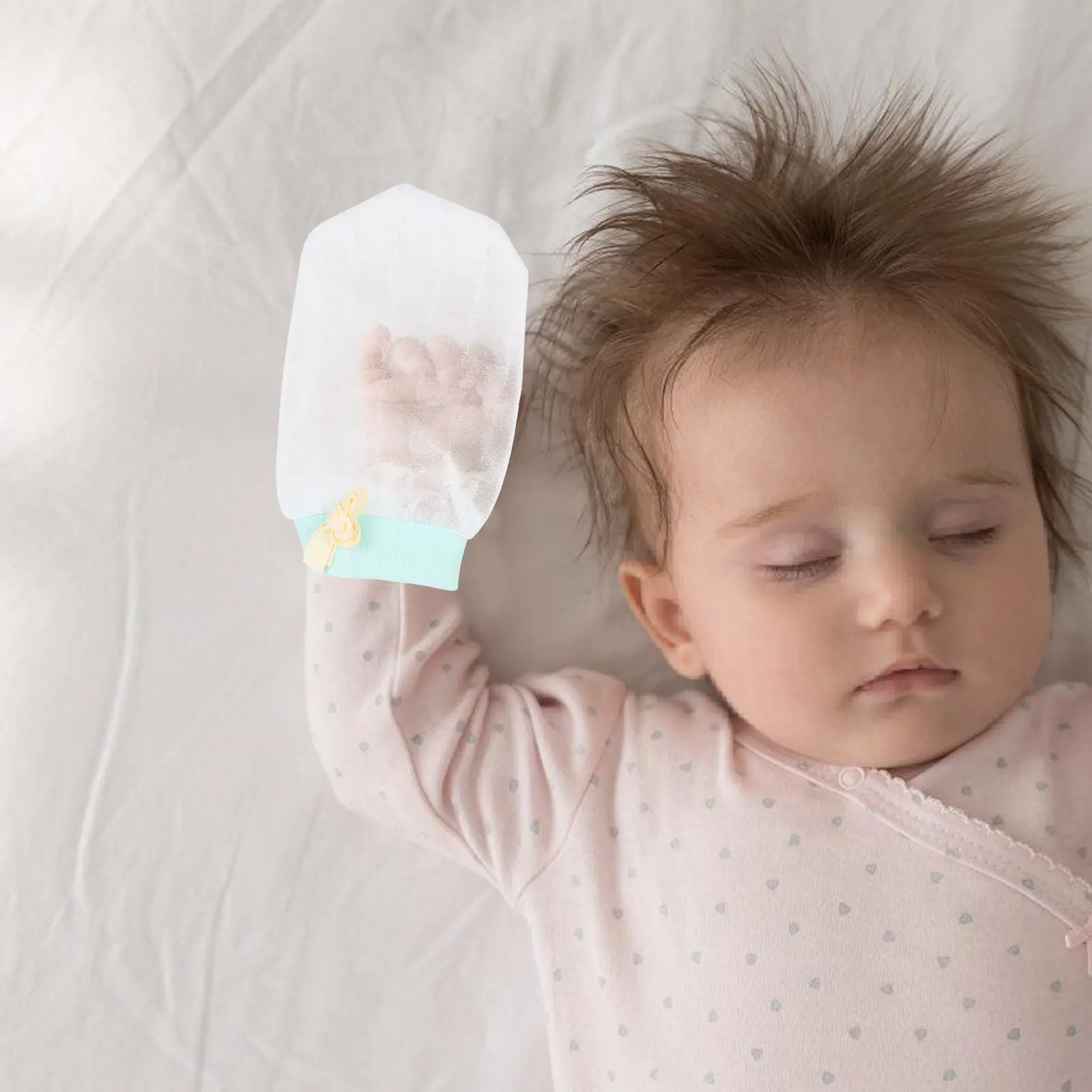 

2 пары варежек для новорожденных от царапин, из ледяного шелка, мягкие и удобные перчатки для защиты рук младенца, предотвращающие царапины