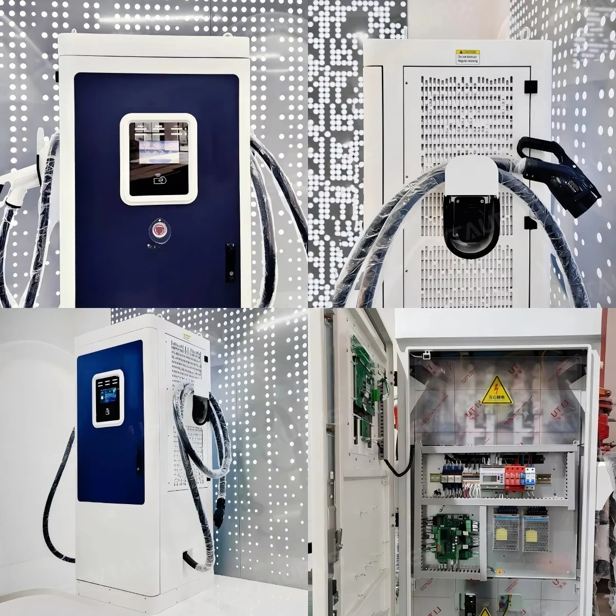 EVTAURUS CCS GBT Chademo NACS DC 60-240KW Electric Vehicle Floor Mounted Charging Station with APP OCPP1.6J for Commercial Use
