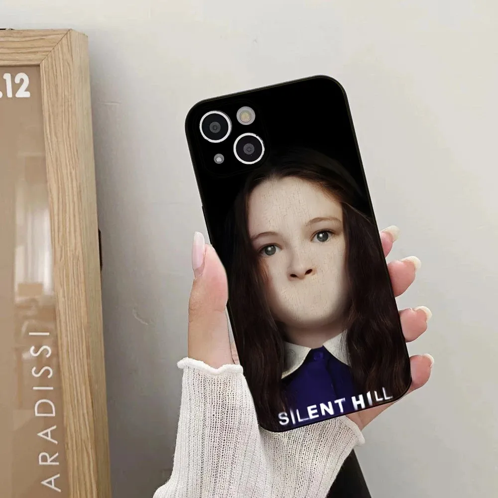 S-Silent Hill Horror Phone Case For iPhone 15,14,13,12,11 Plus,Pro,Max,XR,XS,X,7,8 Plus,SE,Mini Silicone Soft