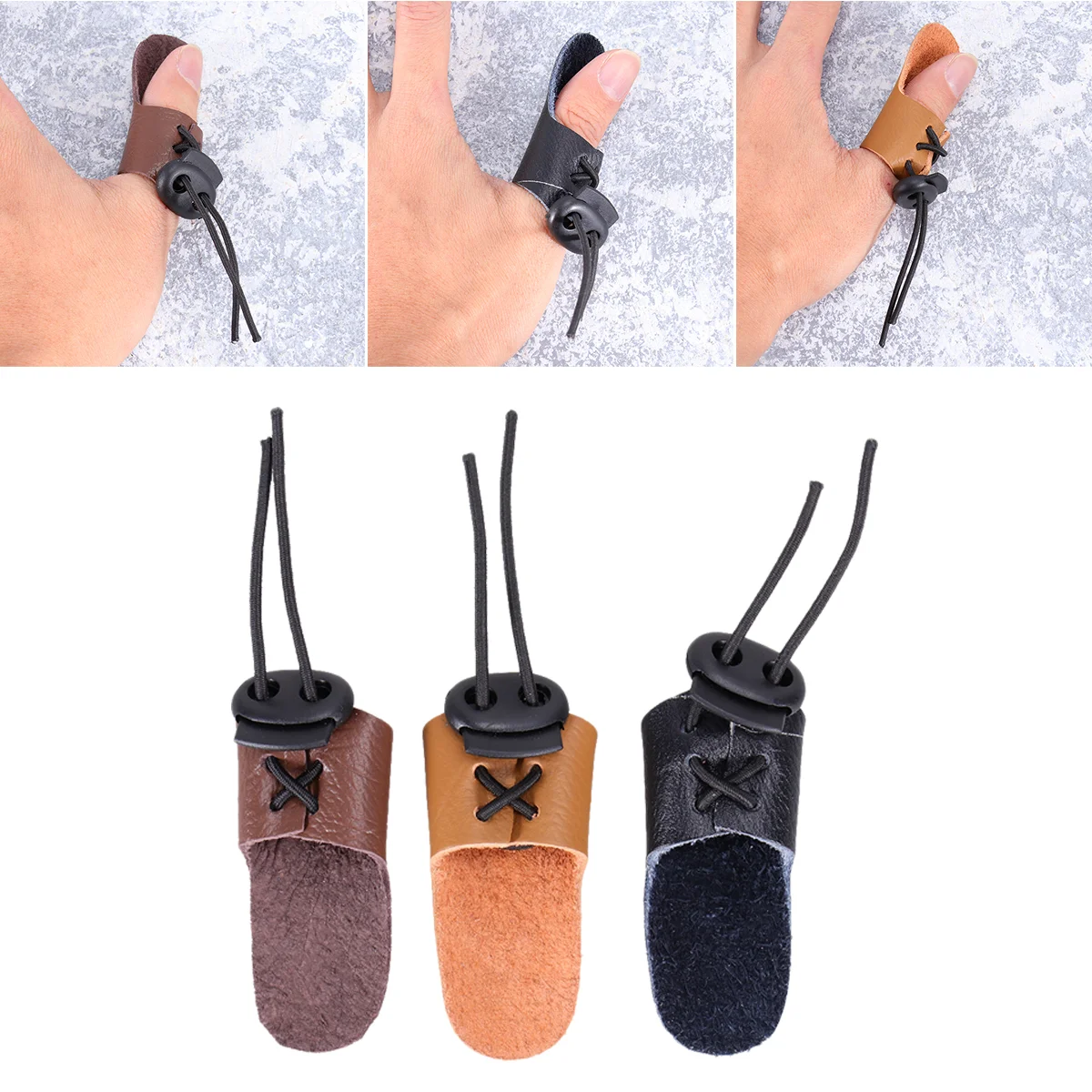 3 Pcs Bow Glove Gloves Archery Finger Mittens Single Arrow Protector Recurve Protective Thicken