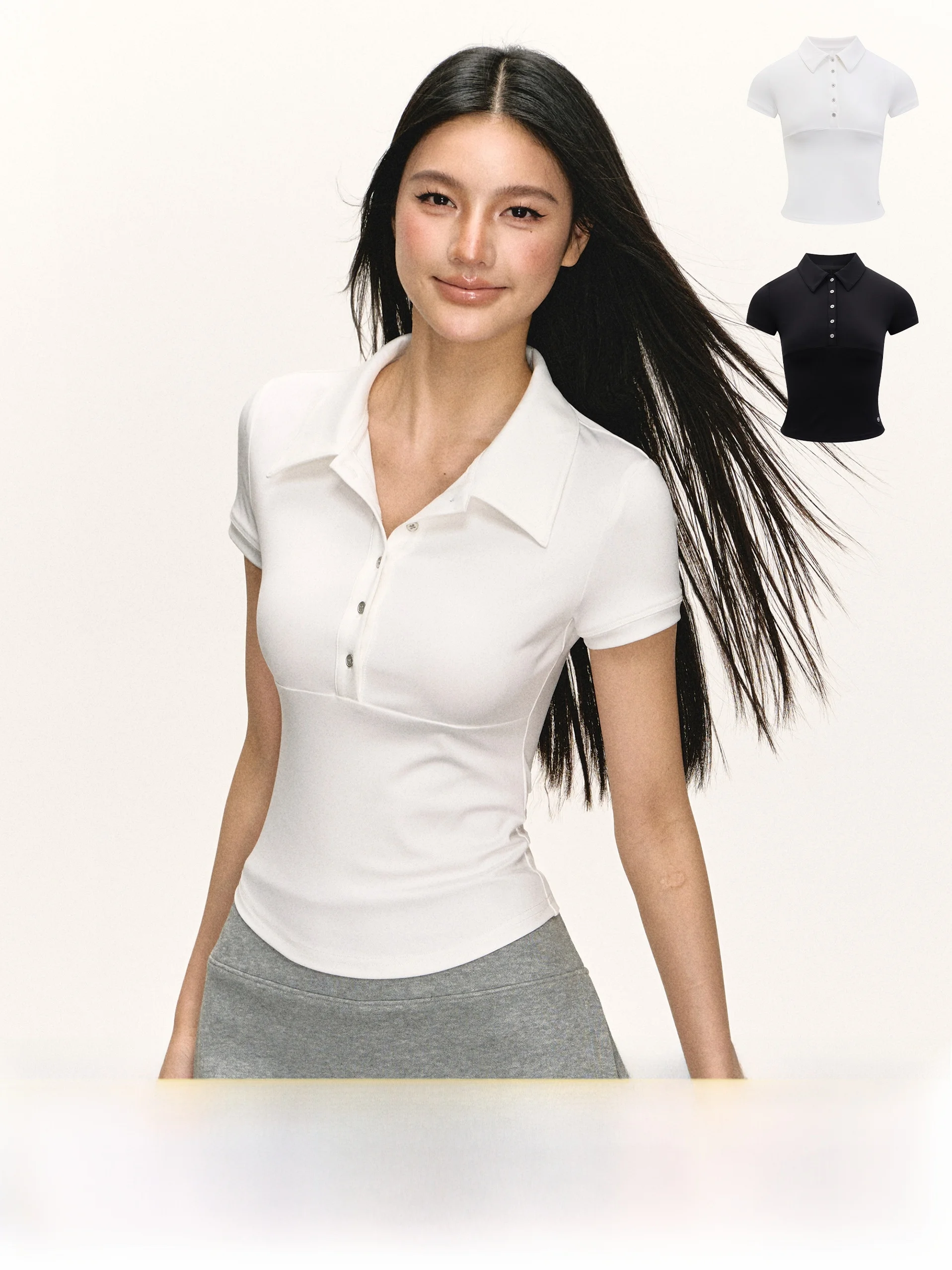 

Женская летняя футболка Ariseism в американском ретро-стиле, приталенная, однотонная, из нейлона и спандекса, для офиса и улицы