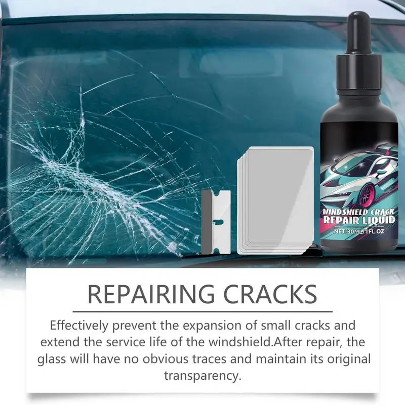 

Car Window Repair Fluid 30ml Vehicle Windscreen Nano Fluid Filler Quick Fix Glass Curing Glue Car Accessories For Mirrors