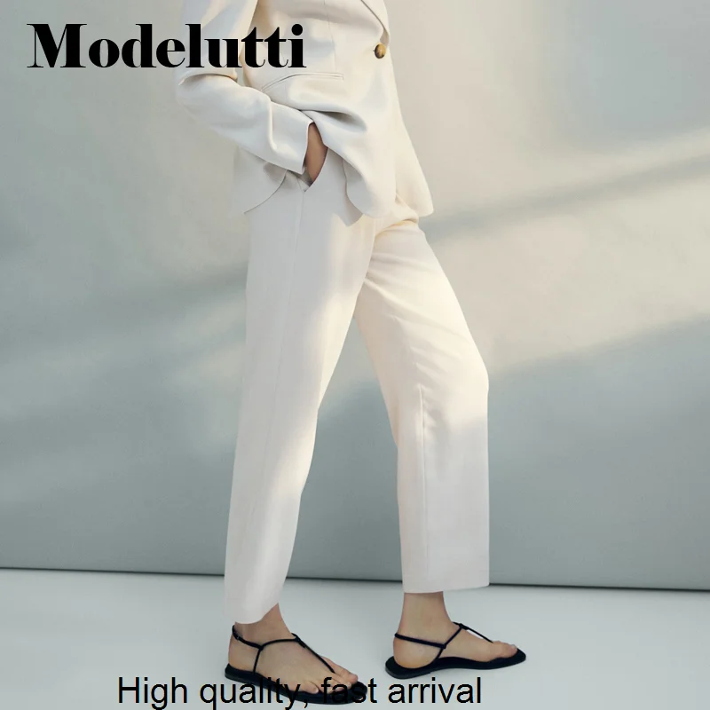 New Spring 2023 Autumn Fashion Sport Style Pants Women Solid Color Trousers Simple All-match Temperament Casual Female