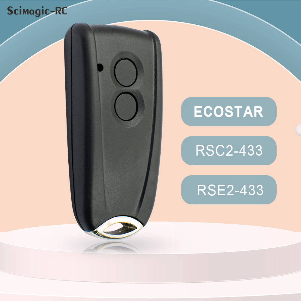 ECOSTAR-جهاز تحكم عن بعد لباب المرآب ، تحكم إلكتروني في البوابة ، ناسخ معدني مستنسخ ، جهاز إرسال يدوي ، r2 ، RSE2 ، m MHz