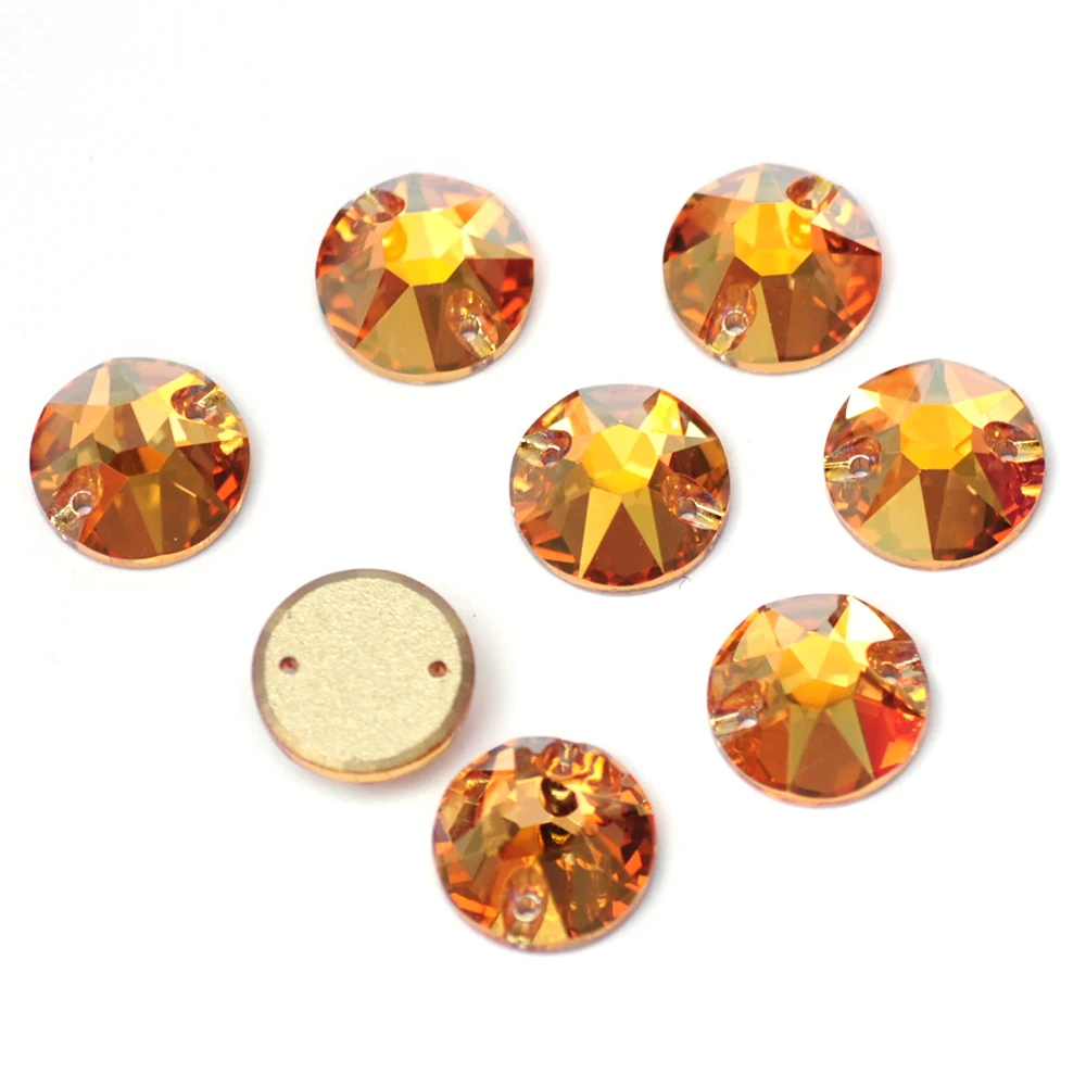 Sunshine Gold Hämatit Strasssteine zum Aufnähen, Kristall-Aufnähsteine, Glas-DIY-Strass für Schuhe, Kleidung, Bekleidung – Detail 4