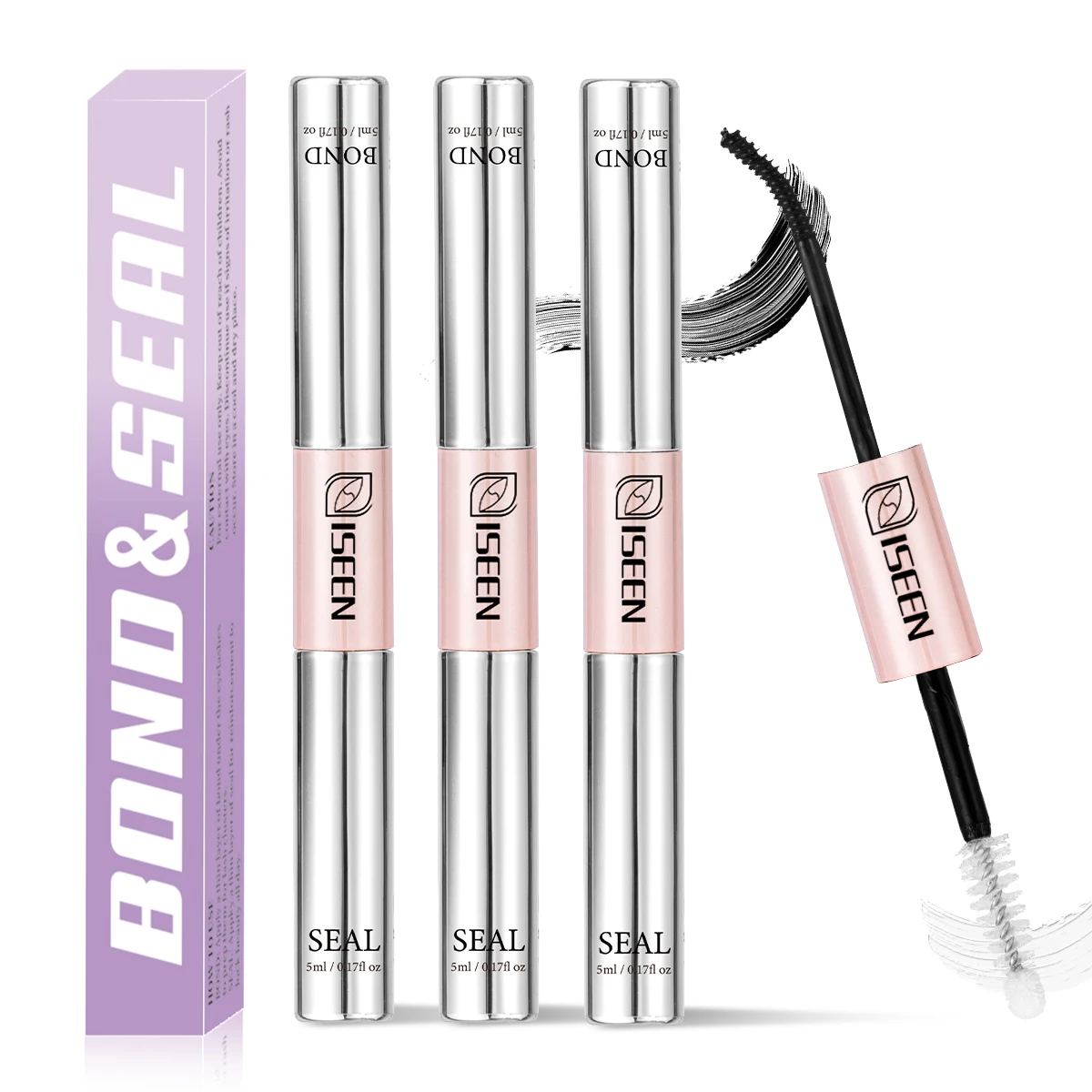 Lash Cluster Bond and Seal Lash Glue for Eyelash Clusters 10ml 2-in-1 Home Use Strong Hold Long Lasting