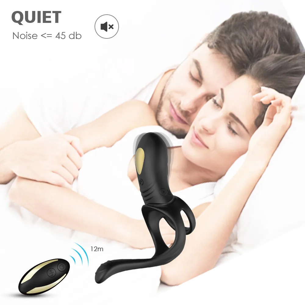 Penis Rings Vibrator Clitoris Stimulator G Spot Massager Prostate Massager Delay Ejaculation Vagina Orgasm Sex Toys For Couples