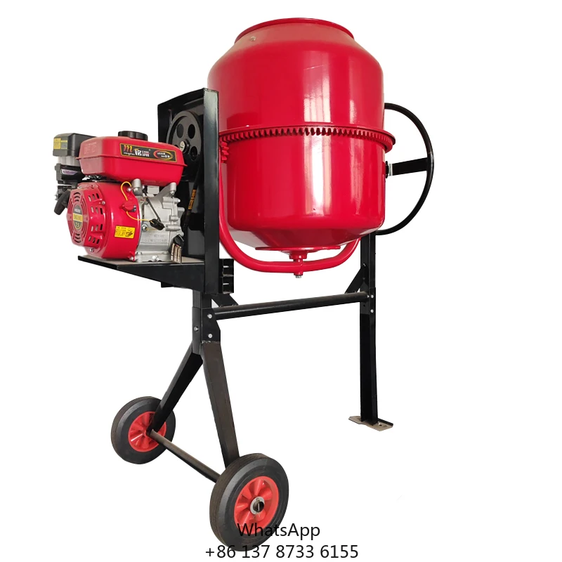 

BULANDE Mini 200L Portable Electric Concrete Mixer With 1000W Motor High Efficiency 2M/H Productivity 110/220V Rubber Wheels