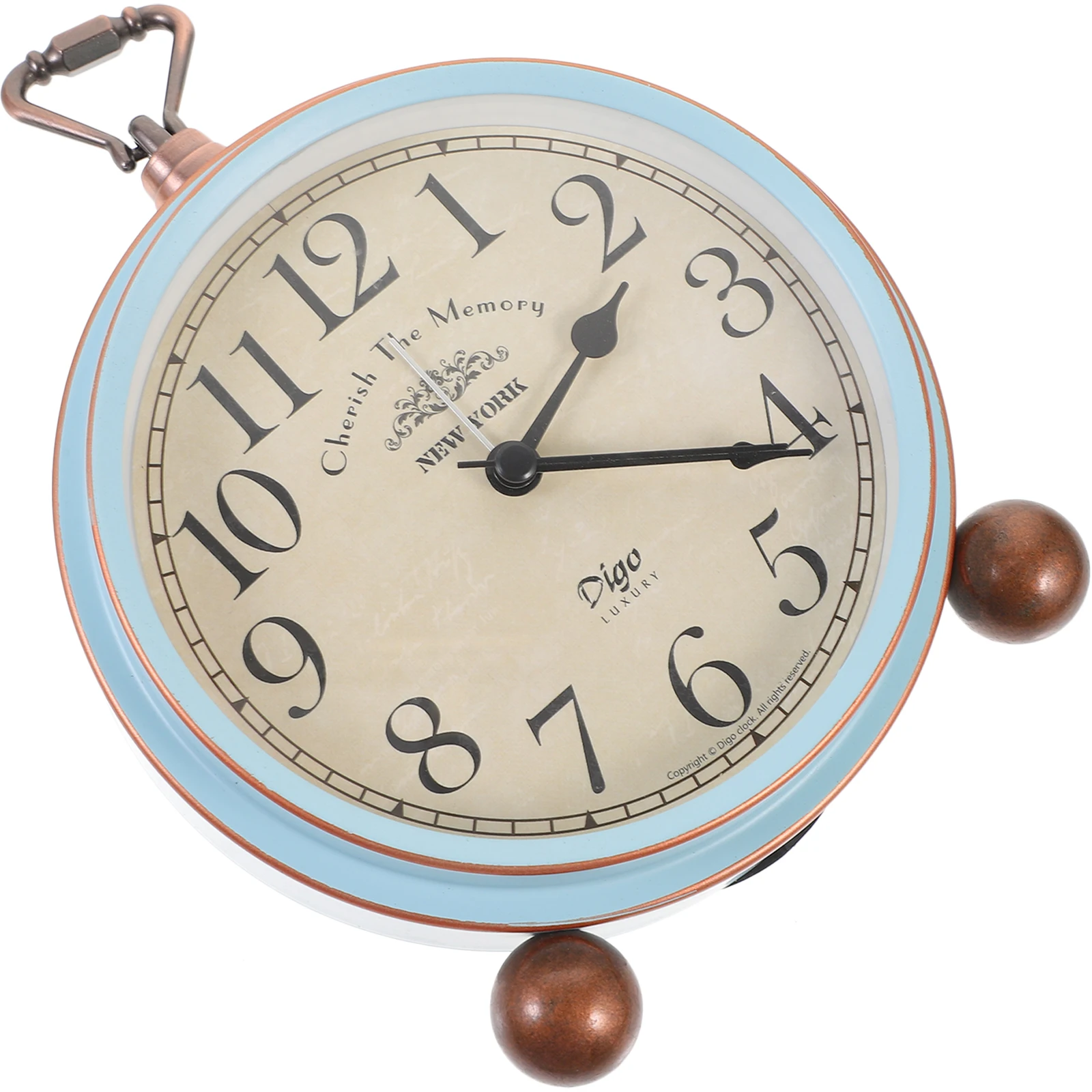 

1pc Desk Creative Table Material Great Gift Simple Alarm Table Metal Clock Clock Design