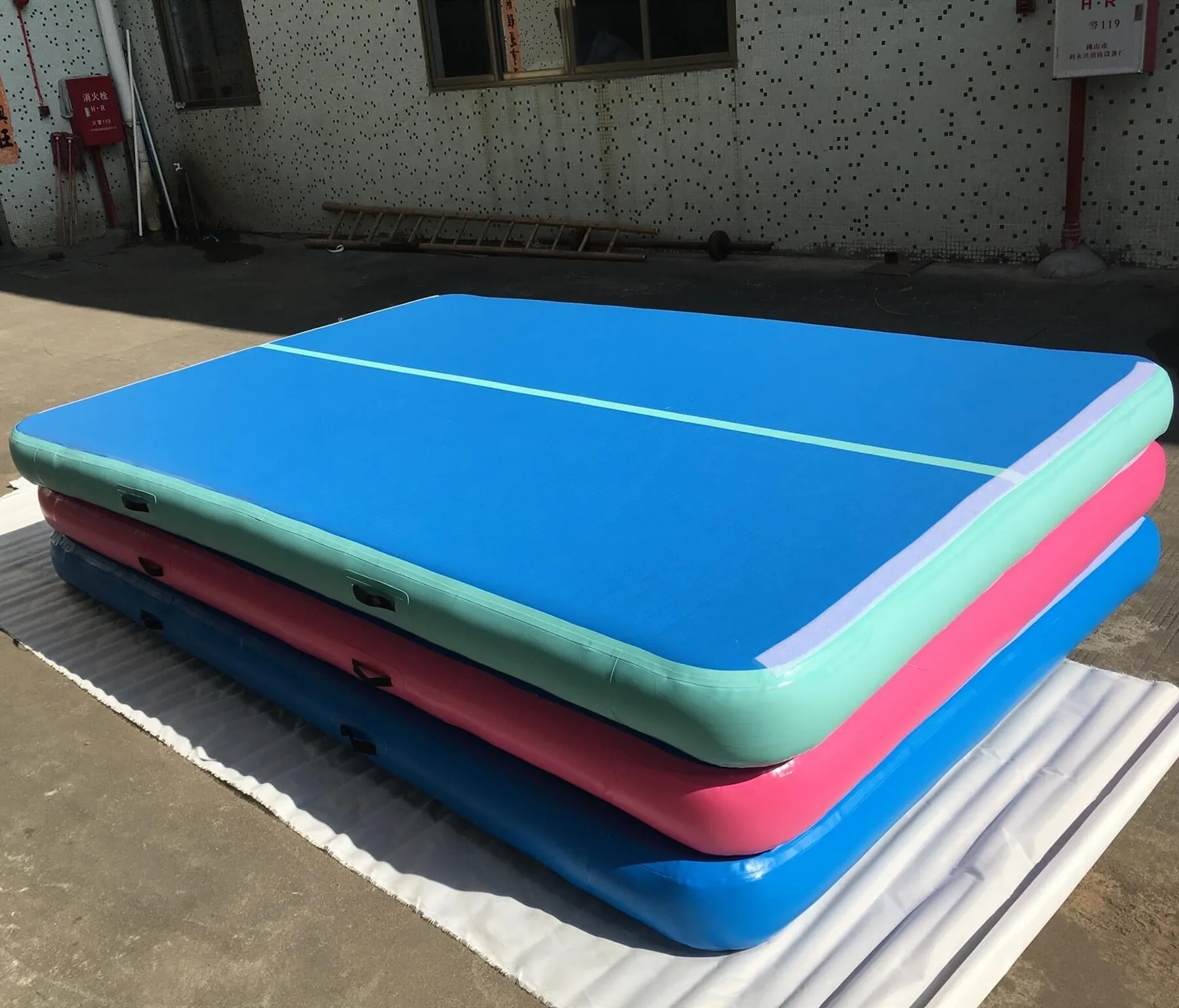 Inflatable Gymnastics Mat 6x2x0.2m Air Track Mats For Gym Water Gymnastics Yoga Cheerleading Training With Pump
