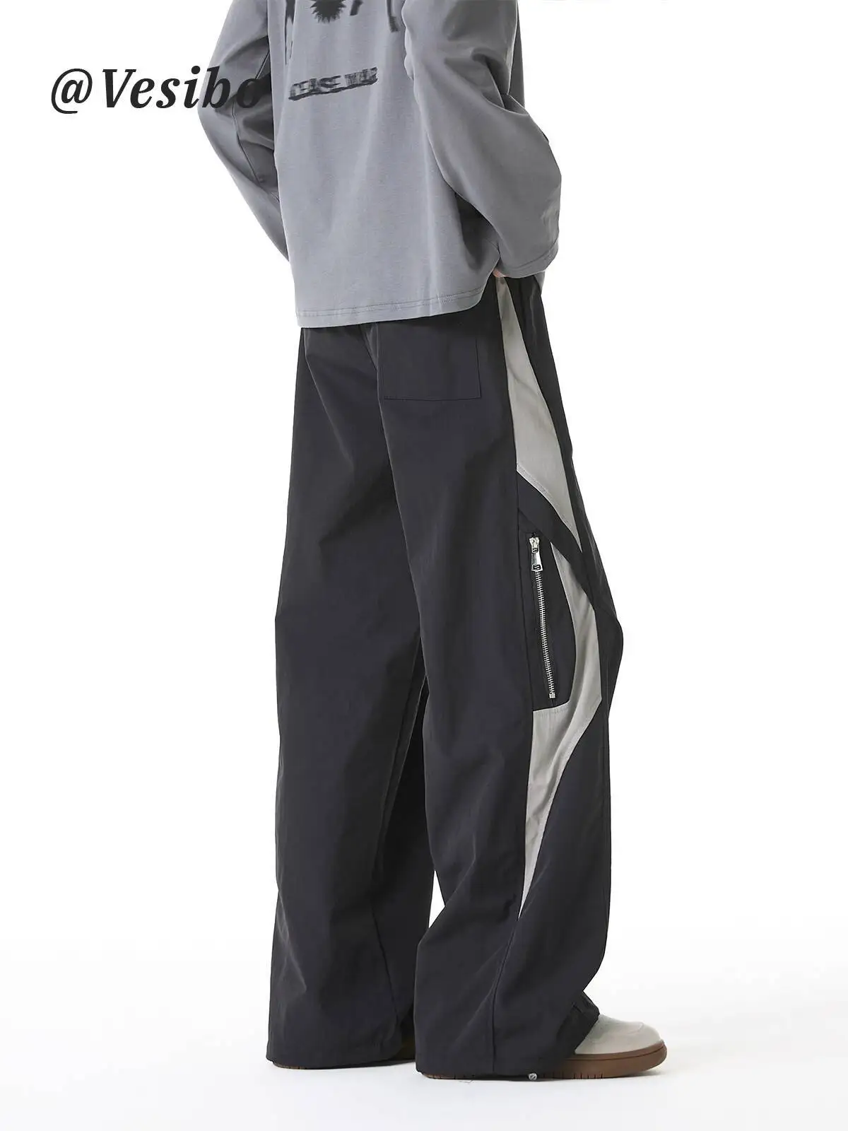 

Мужские повседневные брюки, осенние уличные брюки-карго с цветными блоками, модный дизайн, универсальные функциональные брюки-карго High Street