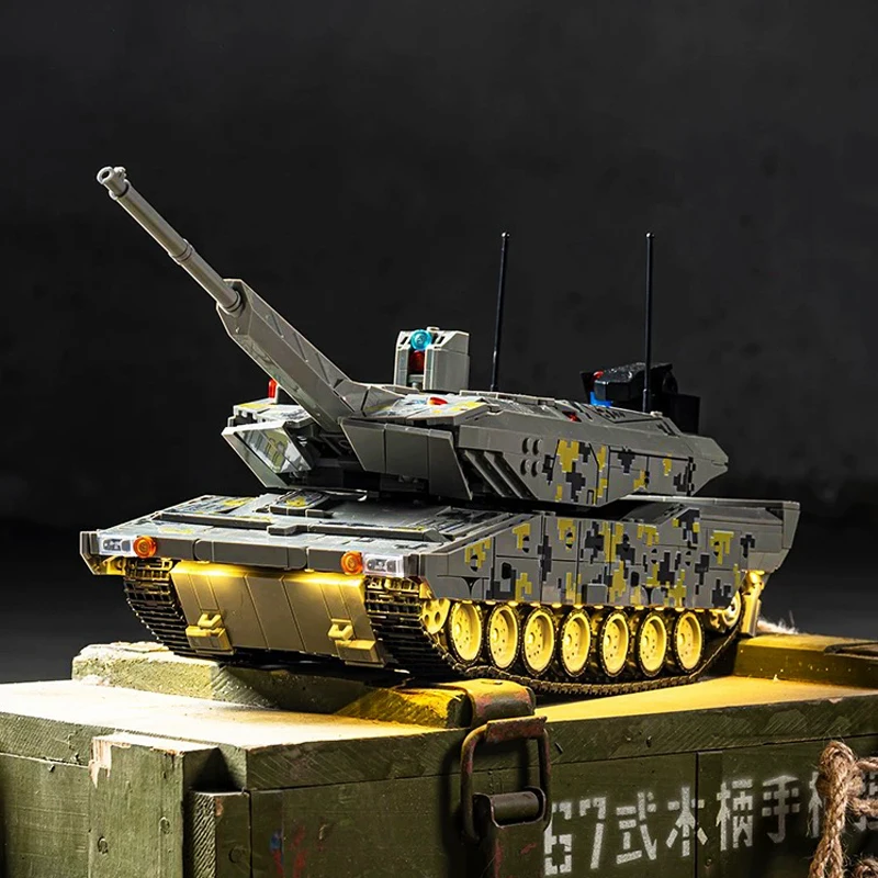 Military Series Panther KF51 Main Battle Tank Building Blocks WW2 Army Soldier Weapons Model Bricks Toys For Kid Christmas Gift