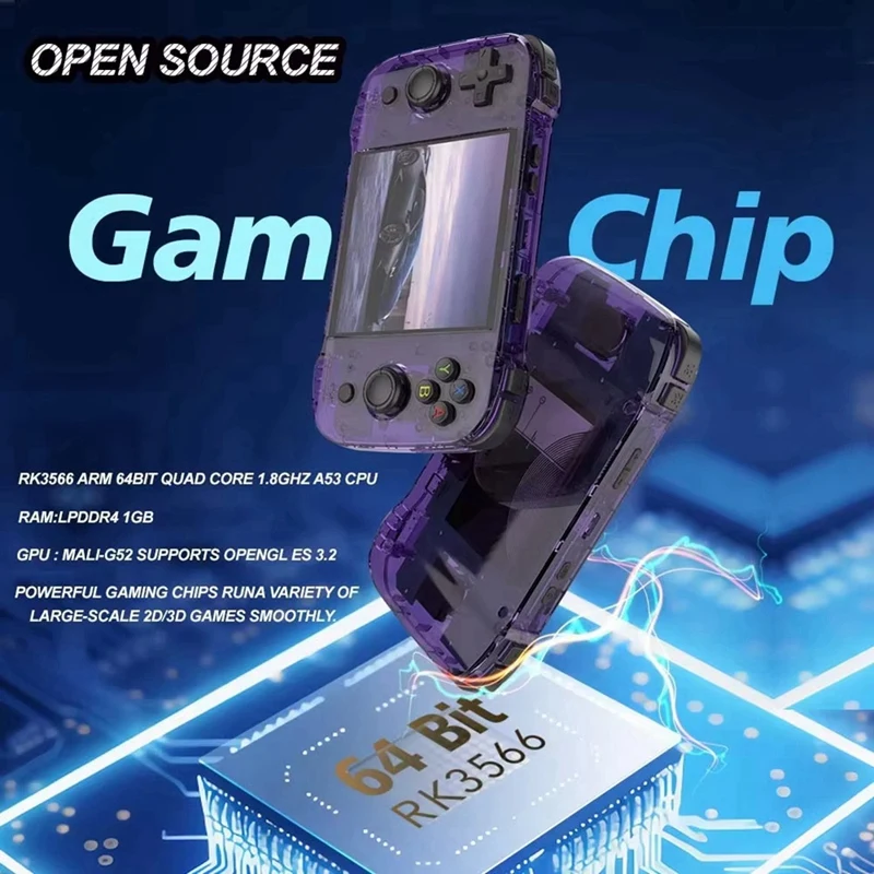 Console de jeu Portable rétro R46S, écran IPS de 4.0 pouces, système Linux RK3566, lecteur vidéo Portable pour émulateur NES GB GBA A