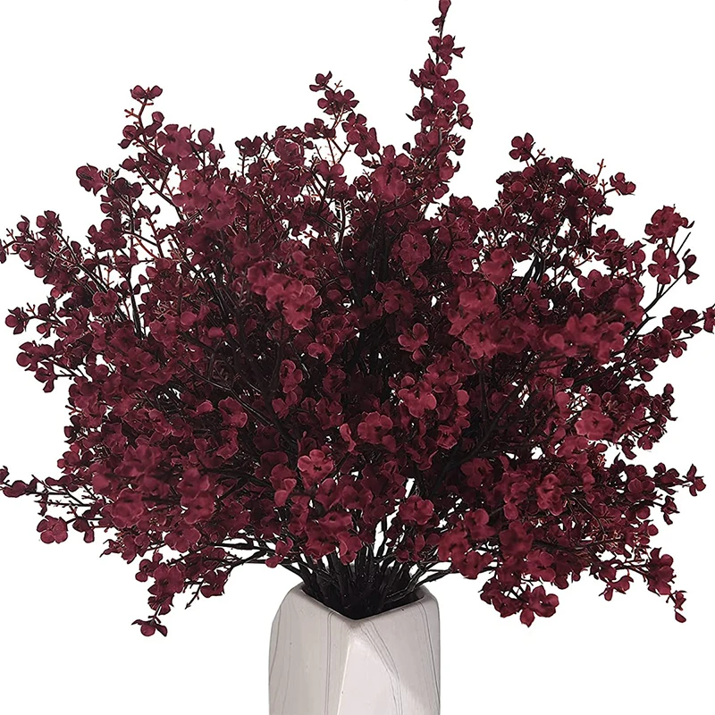 10 Stück künstliche Pflanzen, langer Schleierkraut, Weihnachtsdekoration, Vase für Zuhause, Hochzeit, Braut, Festival, DIY, Party, gefälschte Kunststoffblumen – Detail 6