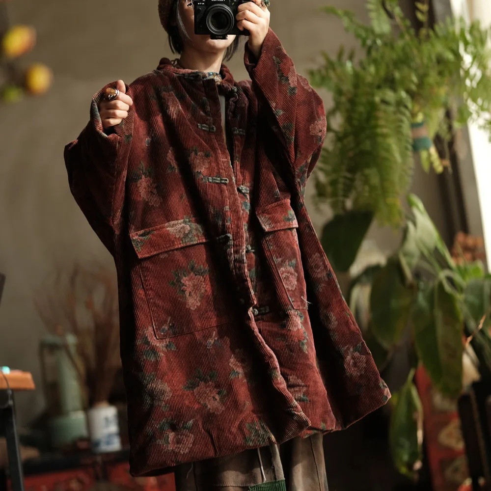 

2025 female winter and beiginning spring plus plus size trench paired with thick striped fleece and cotton casual outerwear