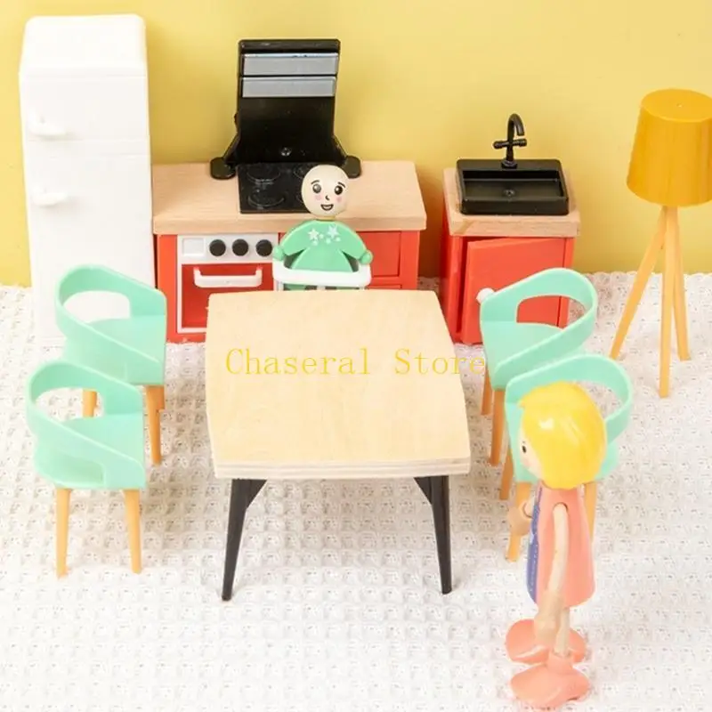 E7CE 40 pezzi Cucina per casa delle bambole 1 12 1:12 Mobili per casa delle bambole Casa delle bambole in miniatura