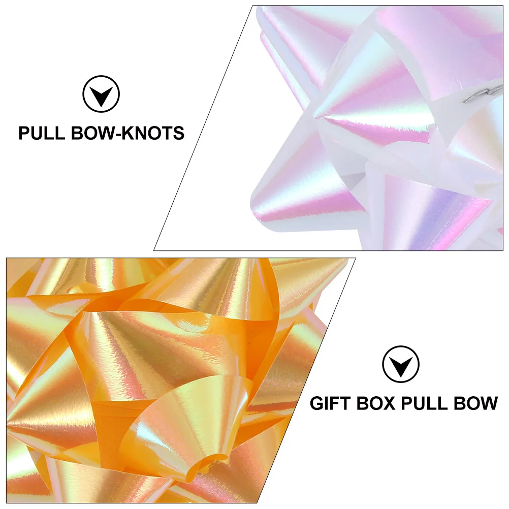 

50 Pcs Ribbon Decoration Gift Wrap Pull Bow Christmas Bow-Knot Xmas Wedding PET