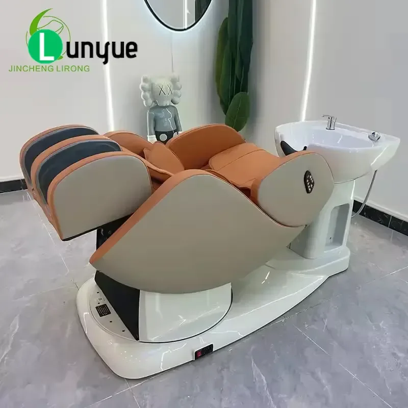 Massage Shampoo Bowl Sink and Chair for Hospital Household Use Ergonomic Design Comfortable Hair Washing Station