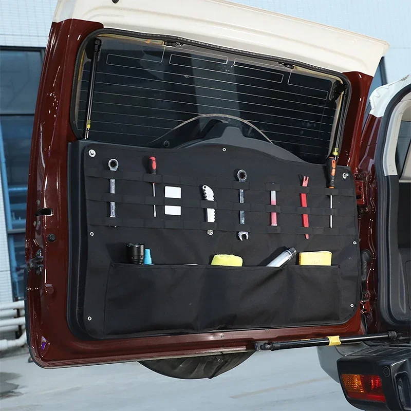 

1Pcs Oxford cloth black For Toyota FJ Cruiser 2007-2021 Car rear door multi-functional storage hanging bag auto accessories