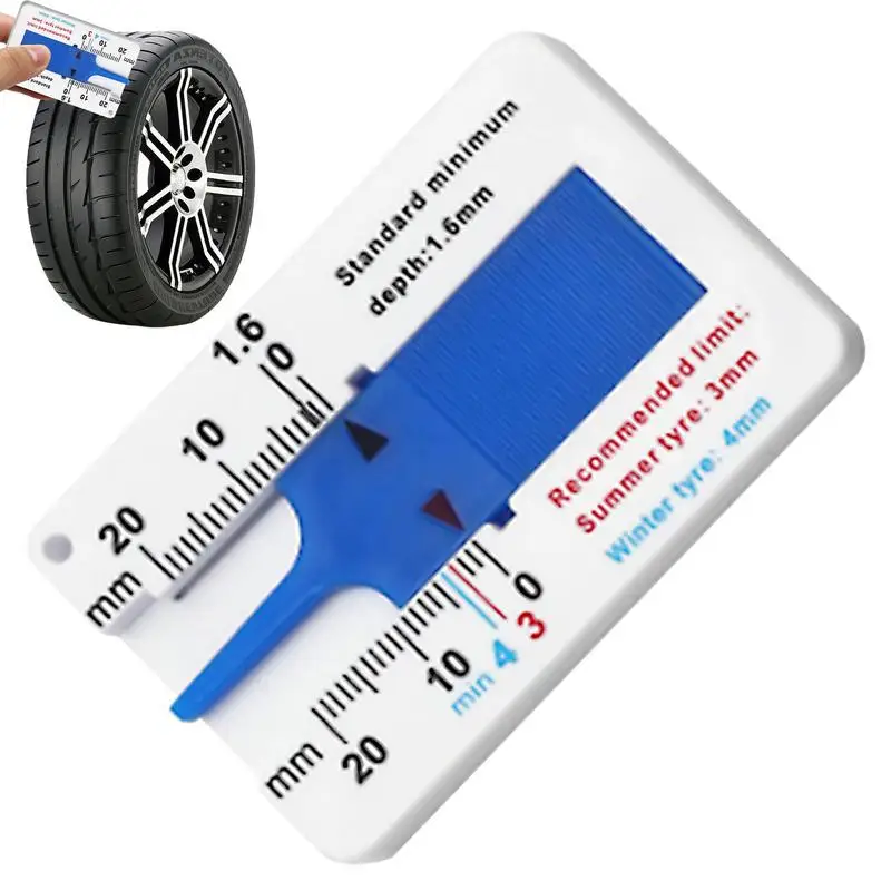 Truck Tire Depth Gauge Tire Tread Depth Measuring Ruler Car Tyre Tire Tread Depth Gauge Mm Measurer Tool Caliper for Cars Motorc