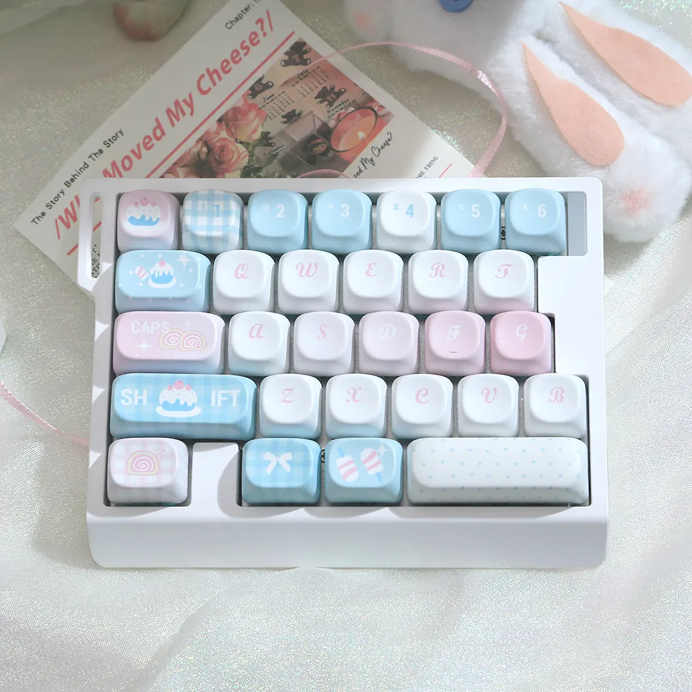 HE30 29 Keys One-handed Magnetic Switch Keyboard with Dessert PBT Keycaps for FPS Gaming